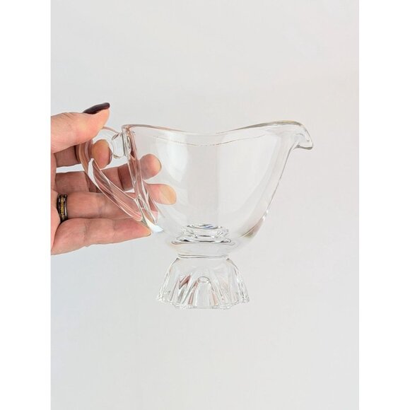 Vintage Fostoria Gold-Rimmed Sugar Bowl and Creamer 60s MCM Service Coffee Tea - Picture 10 of 10